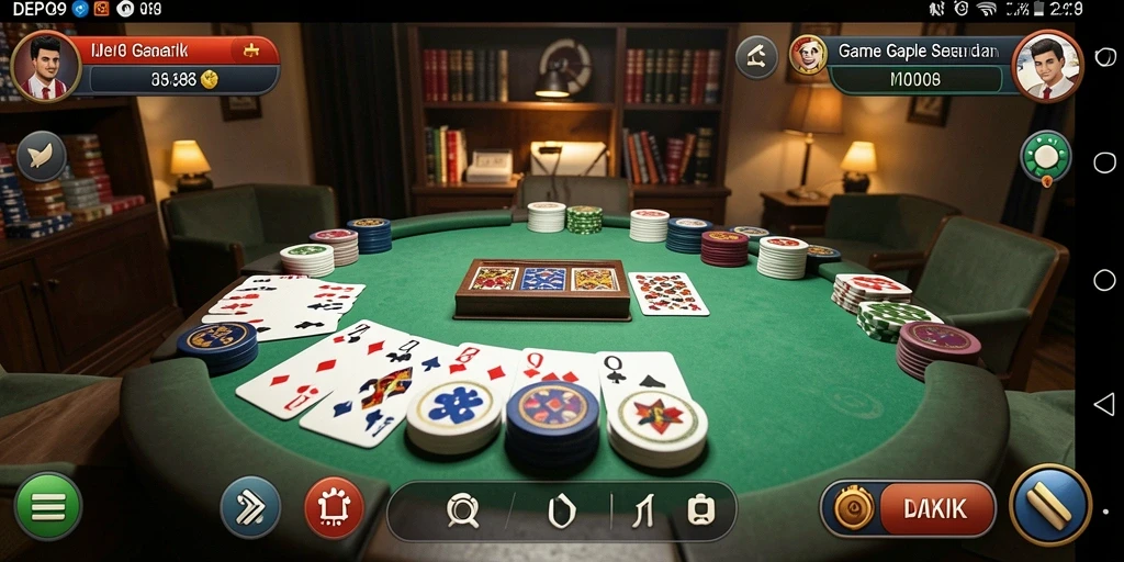 Tampilan gameplay DEPO89 yang seru dan interaktif dalam permainan Gaple.