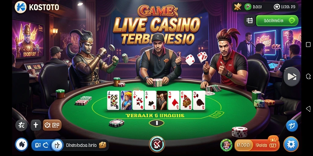Gameplay menarik KOSTOTO dengan dealer langsung dan interaksi sosial.