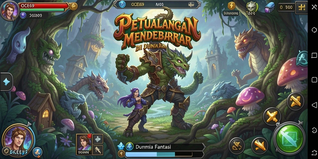 Tangkapan layar OCE69 menunjukkan aksi pertarungan RPG yang mendebarkan.
